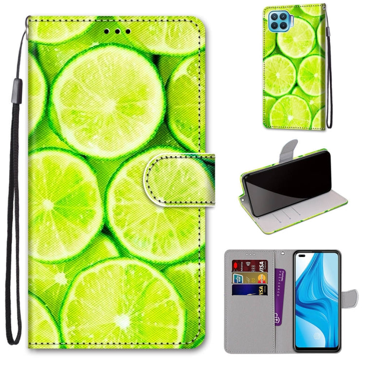 Coloured Drawing Cross Texture Horizontal Flip PU Leather Case with Holder & Card Slots & Wallet & Lanyard, For OPPO A53 4G(2020) / A53s / A32 / A33 (2020), For OPPO F17 Pro / A93 4G / Reno4 Lite / Reno4 F