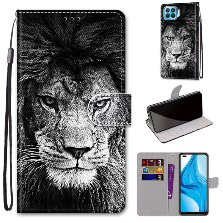 Coloured Drawing Cross Texture Horizontal Flip PU Leather Case with Holder & Card Slots & Wallet & Lanyard, For OPPO A53 4G(2020) / A53s / A32 / A33 (2020), For OPPO F17 Pro / A93 4G / Reno4 Lite / Reno4 F
