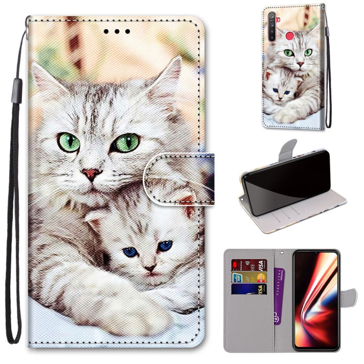 Coloured Drawing Cross Texture Horizontal Flip PU Leather Case with Holder & Card Slots & Wallet & Lanyard, For OPPO Realme 5 / 5s / 5i / C3 / C3i / 6i / Narzo10 / 10A / 20A, For OPPO Realme C15 / C12 / C25 / 7i (Global) / Narzo 20 / 30A