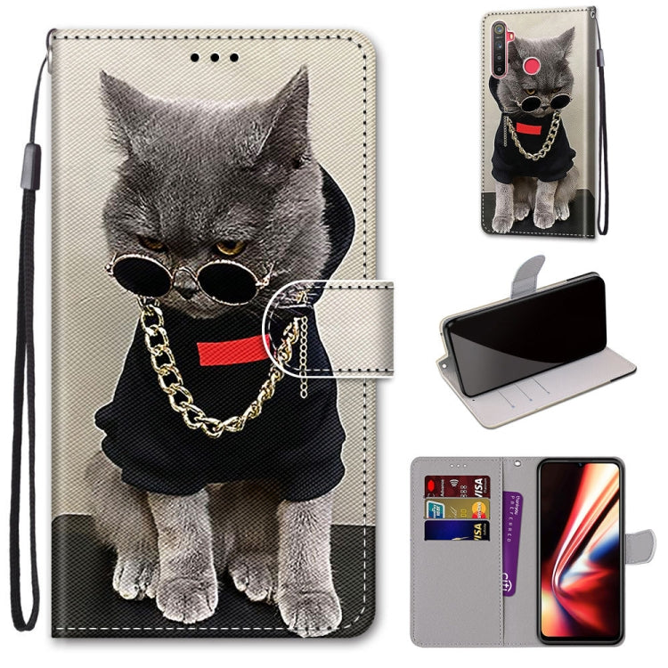 Coloured Drawing Cross Texture Horizontal Flip PU Leather Case with Holder & Card Slots & Wallet & Lanyard, For OPPO Realme 5 / 5s / 5i / C3 / C3i / 6i / Narzo10 / 10A / 20A, For OPPO Realme C15 / C12 / C25 / 7i (Global) / Narzo 20 / 30A