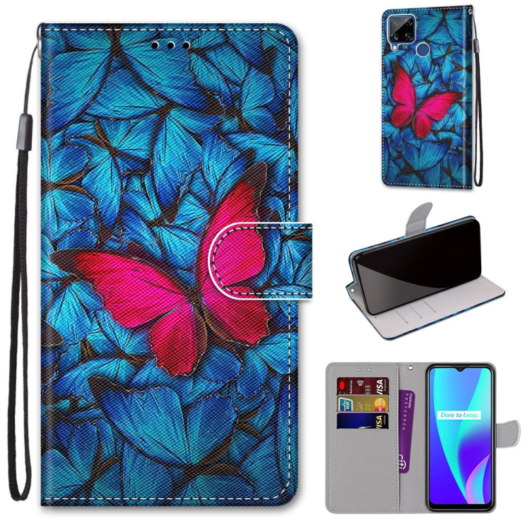 Coloured Drawing Cross Texture Horizontal Flip PU Leather Case with Holder & Card Slots & Wallet & Lanyard, For OPPO Realme 5 / 5s / 5i / C3 / C3i / 6i / Narzo10 / 10A / 20A, For OPPO Realme C15 / C12 / C25 / 7i (Global) / Narzo 20 / 30A