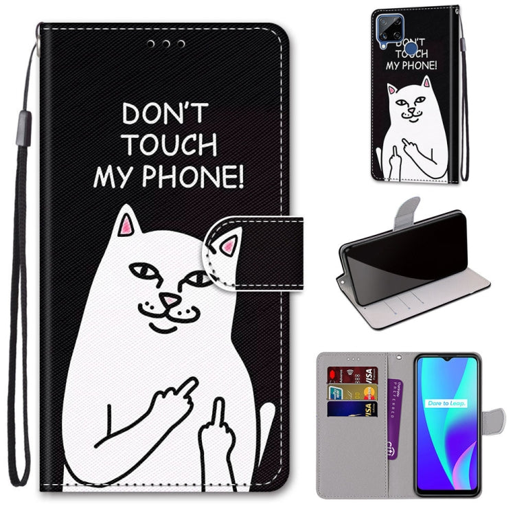 Coloured Drawing Cross Texture Horizontal Flip PU Leather Case with Holder & Card Slots & Wallet & Lanyard, For OPPO Realme 5 / 5s / 5i / C3 / C3i / 6i / Narzo10 / 10A / 20A, For OPPO Realme C15 / C12 / C25 / 7i (Global) / Narzo 20 / 30A