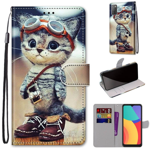 Coloured Drawing Cross Texture Horizontal Flip PU Leather Case with Holder & Card Slots & Wallet & Lanyard, For Alcatel 3L 2021, For Xiaomi Redmi K40 / K40 Pro / K40 Pro+