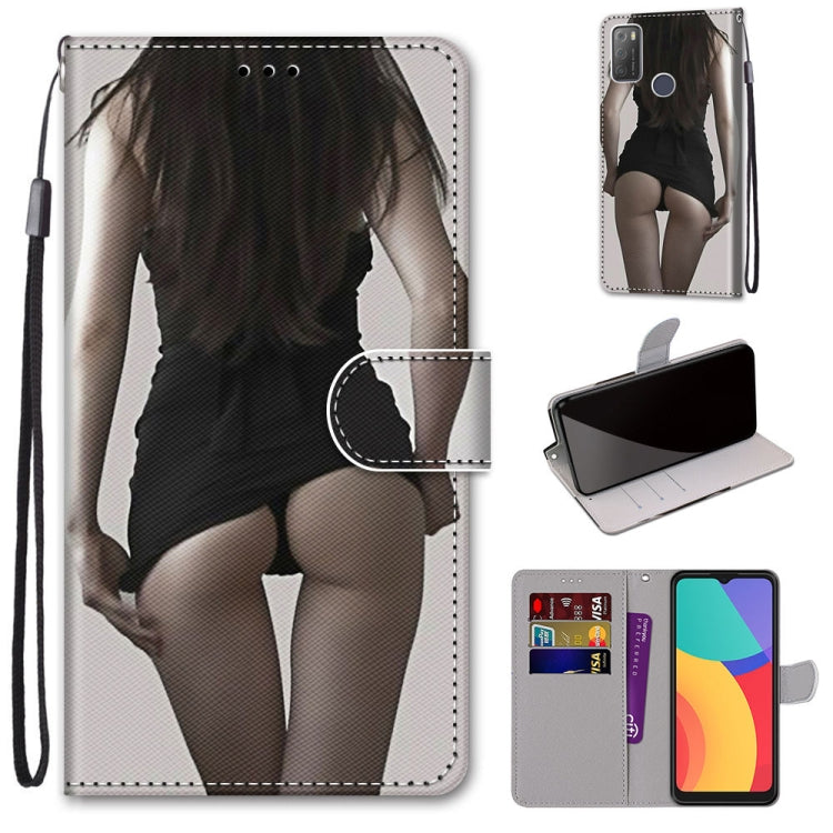 Coloured Drawing Cross Texture Horizontal Flip PU Leather Case with Holder & Card Slots & Wallet & Lanyard, For Alcatel 3L 2021, For Xiaomi Redmi K40 / K40 Pro / K40 Pro+
