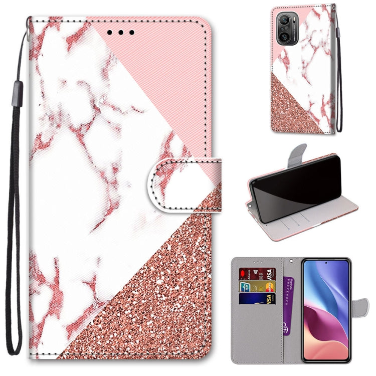 Coloured Drawing Cross Texture Horizontal Flip PU Leather Case with Holder & Card Slots & Wallet & Lanyard, For Alcatel 3L 2021, For Xiaomi Redmi K40 / K40 Pro / K40 Pro+