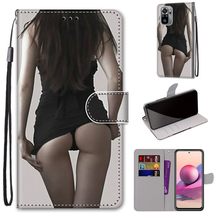 Coloured Drawing Cross Texture Horizontal Flip PU Leather Case with Holder & Card Slots & Wallet & Lanyard, For Xiaomi Redmi Note 10 4G / Note 10S, For Xiaomi Redmi Note 10 5G