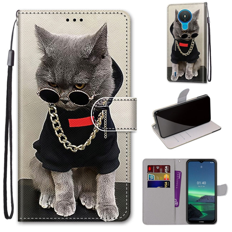 Coloured Drawing Cross Texture Horizontal Flip PU Leather Case with Holder & Card Slots & Wallet & Lanyard, For Nokia 1.4, For Samsung Galaxy A32 4G / A32 Lite