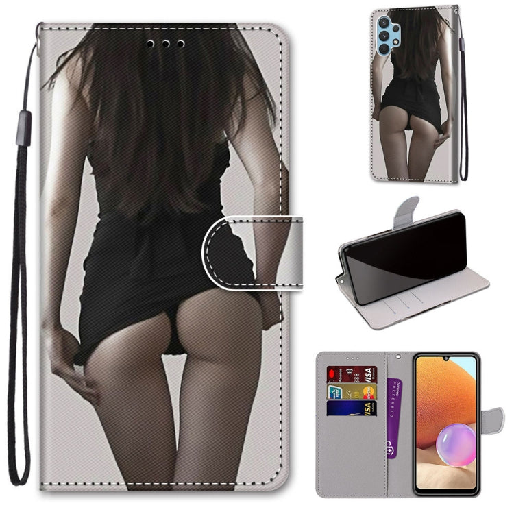 Coloured Drawing Cross Texture Horizontal Flip PU Leather Case with Holder & Card Slots & Wallet & Lanyard, For Nokia 1.4, For Samsung Galaxy A32 4G / A32 Lite