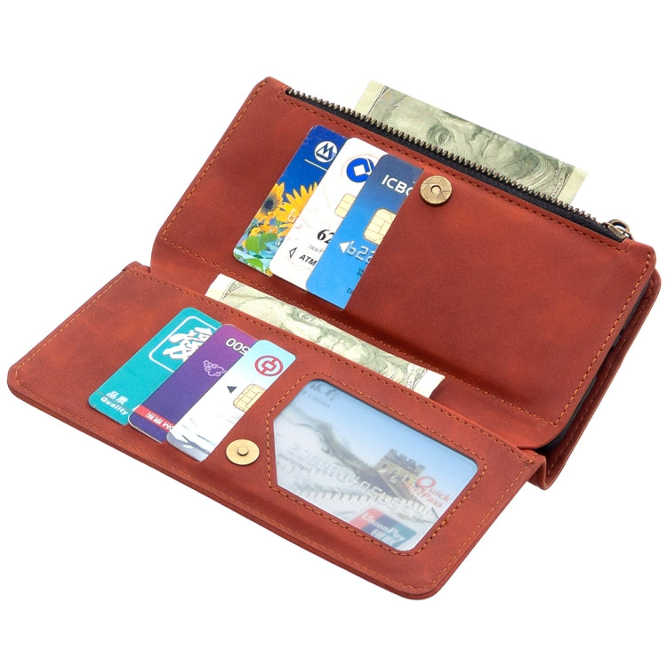 Skin Feel Detachable Magnetic Zipper Horizontal Flip PU Leather Case with Multi-Card Slots & Holder & Wallet & Photo Frame & Lanyard, For Samsung Galaxy A32 5G, For Samsung Galaxy A42, For Samsung Galaxy A52 5G / 4G, For Samsung Galaxy A72 5G / 4G     ...
