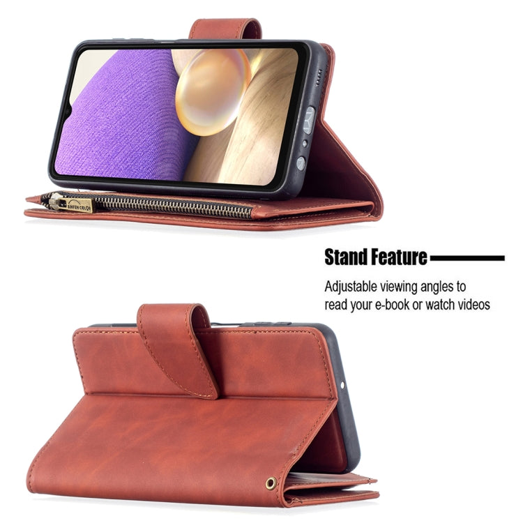 Skin Feel Detachable Magnetic Zipper Horizontal Flip PU Leather Case with Multi-Card Slots & Holder & Wallet & Photo Frame & Lanyard, For Samsung Galaxy A32 5G, For Samsung Galaxy A42, For Samsung Galaxy A52 5G / 4G, For Samsung Galaxy A72 5G / 4G     ...
