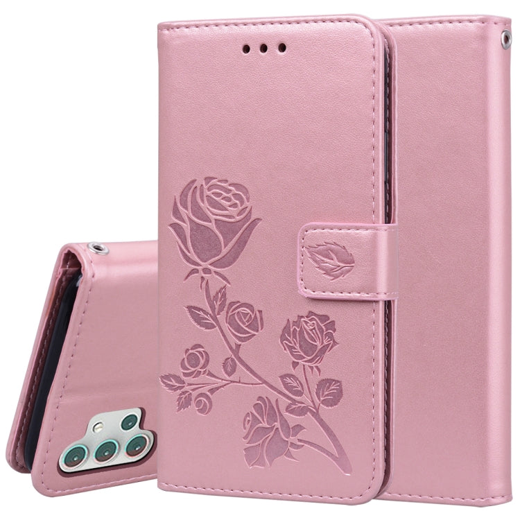 Rose Embossed Horizontal Flip PU Leather Case with Holder & Card Slots & Wallet, For Samsung Galaxy A02 (EU Version), For Samsung Galaxy A12, For Samsung Galaxy A32 4G, For Samsung Galaxy A32 5G, For Samsung Galaxy A42 5G, For Samsung Galaxy A52 5G / 4...