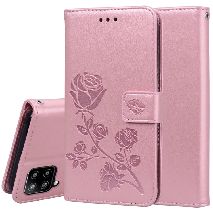 Rose Embossed Horizontal Flip PU Leather Case with Holder & Card Slots & Wallet, For Samsung Galaxy A02 (EU Version), For Samsung Galaxy A12, For Samsung Galaxy A32 4G, For Samsung Galaxy A32 5G, For Samsung Galaxy A42 5G, For Samsung Galaxy A52 5G / 4...