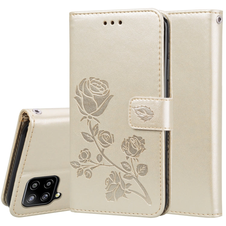 Rose Embossed Horizontal Flip PU Leather Case with Holder & Card Slots & Wallet, For Samsung Galaxy A02 (EU Version), For Samsung Galaxy A12, For Samsung Galaxy A32 4G, For Samsung Galaxy A32 5G, For Samsung Galaxy A42 5G, For Samsung Galaxy A52 5G / 4...