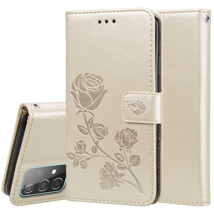 Rose Embossed Horizontal Flip PU Leather Case with Holder & Card Slots & Wallet, For Samsung Galaxy A02 (EU Version), For Samsung Galaxy A12, For Samsung Galaxy A32 4G, For Samsung Galaxy A32 5G, For Samsung Galaxy A42 5G, For Samsung Galaxy A52 5G / 4...