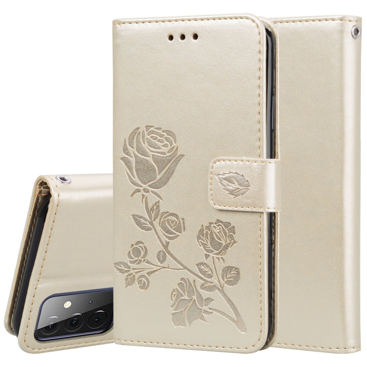Rose Embossed Horizontal Flip PU Leather Case with Holder & Card Slots & Wallet, For Samsung Galaxy A02 (EU Version), For Samsung Galaxy A12, For Samsung Galaxy A32 4G, For Samsung Galaxy A32 5G, For Samsung Galaxy A42 5G, For Samsung Galaxy A52 5G / 4...