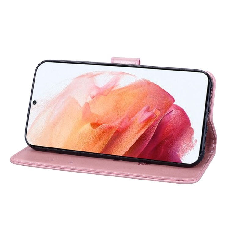 Rose Embossed Horizontal Flip PU Leather Case with Holder & Card Slots & Wallet, For Samsung Galaxy S21+ 5G
