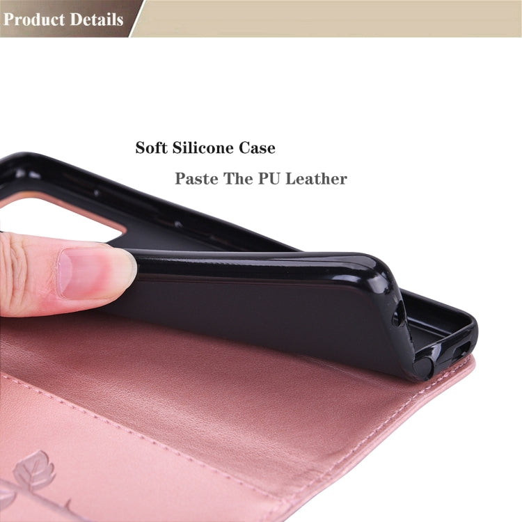 Rose Embossed Horizontal Flip PU Leather Case with Holder & Card Slots & Wallet, For Samsung Galaxy S21+ 5G