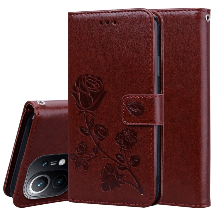 Rose Embossed Horizontal Flip PU Leather Case with Holder & Card Slots & Wallet, For Xiaomi Redmi 9T, For Xiaomi Mi 11 Lite, For Xiaomi Mi 11, For Xiaomi Redmi Note 9T 5G, For Xiaomi Redmi Note 10, For Xiaomi Redmi K40 / K40 Pro                        ...
