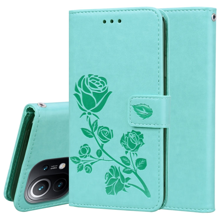 Rose Embossed Horizontal Flip PU Leather Case with Holder & Card Slots & Wallet, For Xiaomi Redmi 9T, For Xiaomi Mi 11 Lite, For Xiaomi Mi 11, For Xiaomi Redmi Note 9T 5G, For Xiaomi Redmi Note 10, For Xiaomi Redmi K40 / K40 Pro                        ...