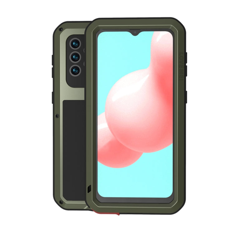 LOVE MEI Metal Shockproof Waterproof Dustproof Protective Case with Glass, For Samsung Galaxy A32 5G, For Samsung Galaxy A52 5G / 4G, For Samsung Galaxy S21 5G, For Samsung Galaxy A42, For Samsung Galaxy S21+ 5G, For Samsung Galaxy A72 5G / 4G