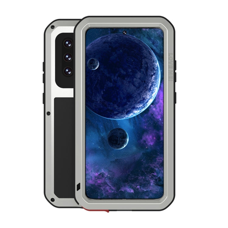 LOVE MEI Metal Shockproof Waterproof Dustproof Protective Case with Glass, For Samsung Galaxy A32 5G, For Samsung Galaxy A52 5G / 4G, For Samsung Galaxy S21 5G, For Samsung Galaxy A42, For Samsung Galaxy S21+ 5G, For Samsung Galaxy A72 5G / 4G
