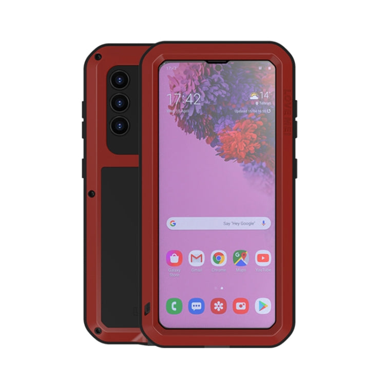 LOVE MEI Metal Shockproof Waterproof Dustproof Protective Case with Glass, For Samsung Galaxy A32 5G, For Samsung Galaxy A52 5G / 4G, For Samsung Galaxy S21 5G, For Samsung Galaxy A42, For Samsung Galaxy S21+ 5G, For Samsung Galaxy A72 5G / 4G