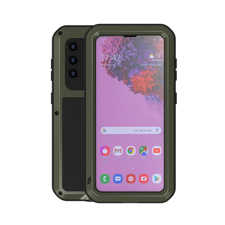 LOVE MEI Metal Shockproof Waterproof Dustproof Protective Case with Glass, For Samsung Galaxy A32 5G, For Samsung Galaxy A52 5G / 4G, For Samsung Galaxy S21 5G, For Samsung Galaxy A42, For Samsung Galaxy S21+ 5G, For Samsung Galaxy A72 5G / 4G