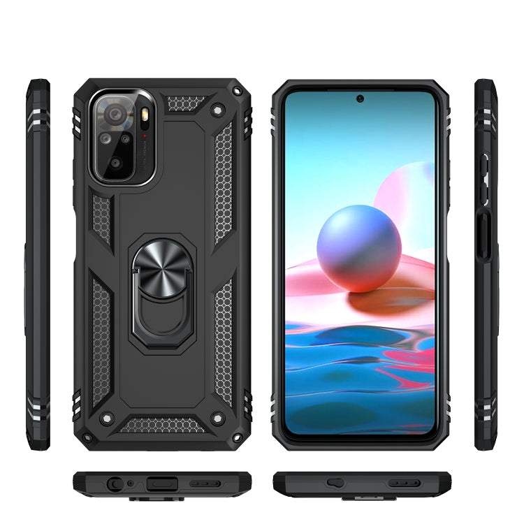 Shockproof TPU + PC Protective Case with 360 Degree Rotating Holder, For Xiaomi Redmi Note 10 / Note 10s