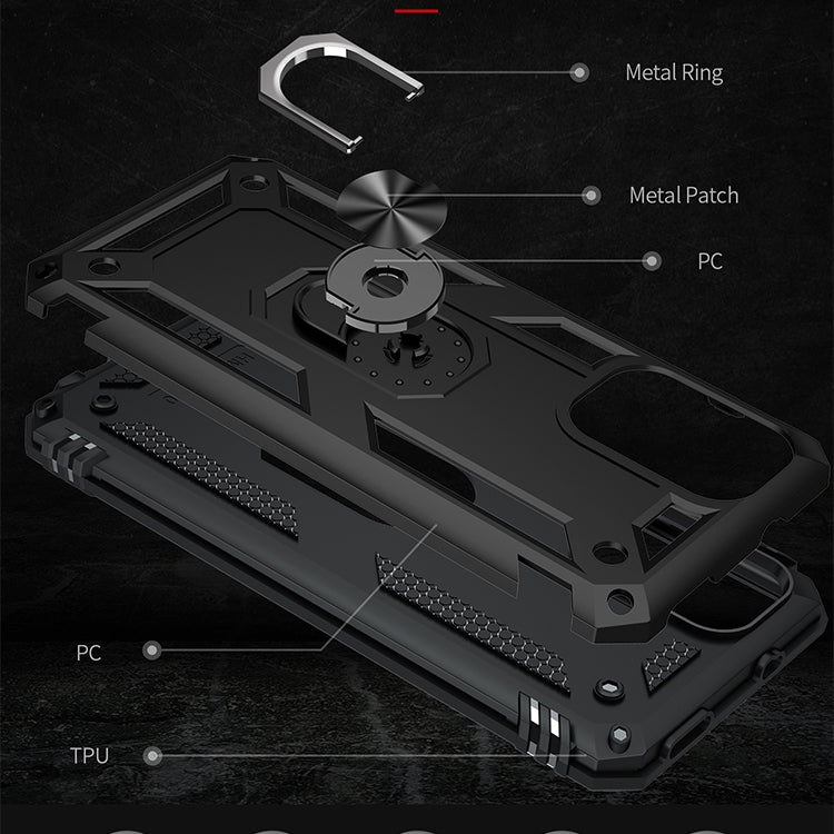 Shockproof TPU + PC Protective Case with 360 Degree Rotating Holder, For Xiaomi Redmi Note 10 / Note 10s