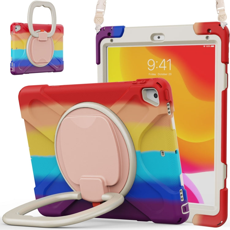 Silicone + PC Protective Case with Holder & Shoulder Strap, For Samsung Galaxy Tab S8 / Galaxy Tab S7 T870 / T875, For Samsung Galaxy Tab A7 10.4 (2020) T500 / T505, For iPad 9.7 inch (2018/2017), For Samsung Galaxy Tab A 8.0 (2019) T290 / T295