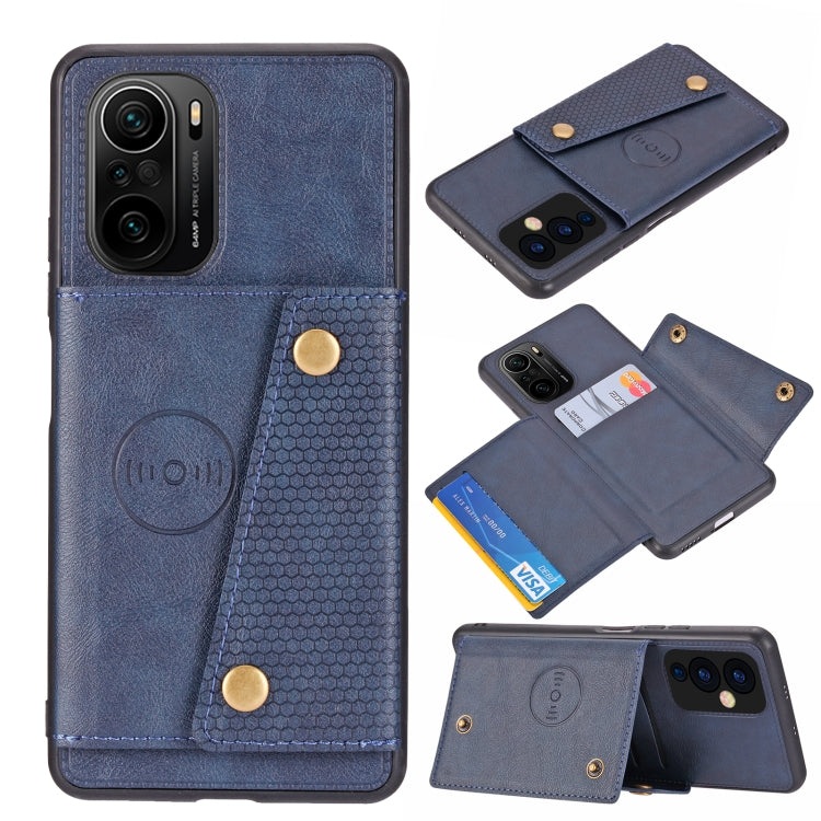 Double Buckle PU + TPU Shockproof Magnetic Protective Case with Card Slot & Holder, For OnePlus 9, For OnePlus 9 Pro, For Xiaomi Redmi K40, For Xiaomi Redmi Note 9 4G, For Xiaomi Redmi Note 10, For Samsung Galaxy A32 4G