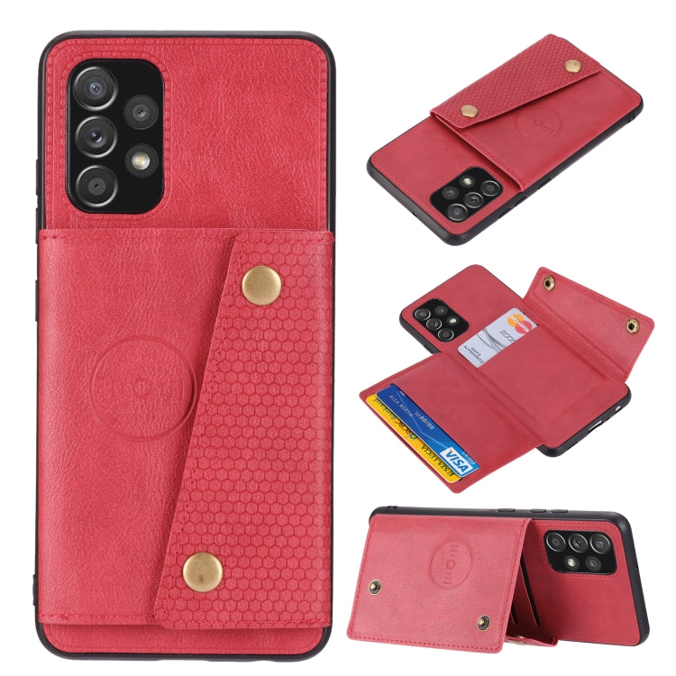 Double Buckle PU + TPU Shockproof Magnetic Protective Case with Card Slot & Holder, For OnePlus 9, For OnePlus 9 Pro, For OPPO A94, For Xiaomi Redmi K40, For Xiaomi Redmi Note 9 4G, For Xiaomi Redmi Note 10, For Samsung Galaxy A32 4G