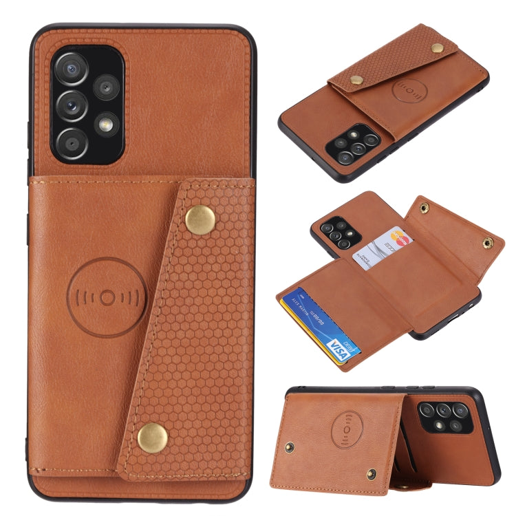 Double Buckle PU + TPU Shockproof Magnetic Protective Case with Card Slot & Holder, For OnePlus 9, For OnePlus 9 Pro, For OPPO A94, For Xiaomi Redmi K40, For Xiaomi Redmi Note 9 4G, For Xiaomi Redmi Note 10, For Samsung Galaxy A32 4G