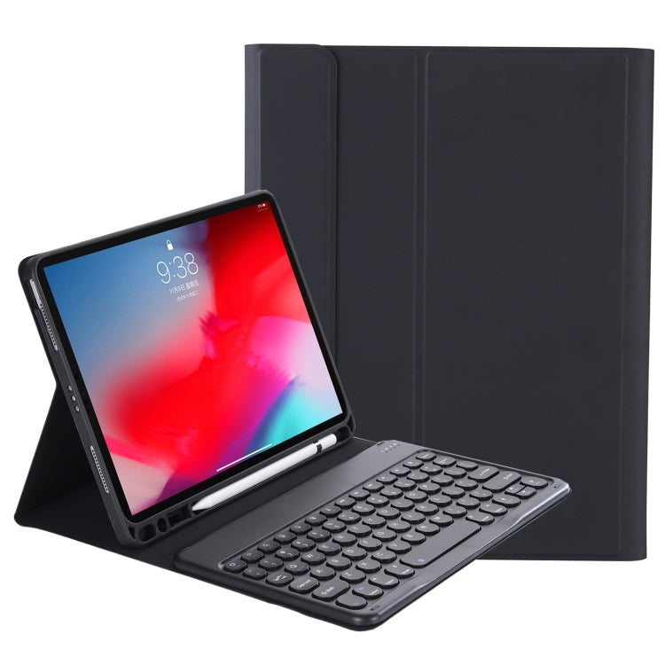YT11B Detachable Candy Color Skin Feel Texture Round Keycap Bluetooth Keyboard Leather Case For iPad Air 4 2020 / Air 5 2022 / Pro 11 inch 2022 / 2021 / 2020 / 2018(White Ice), For iPad 9.7 inch 2018 & 2017 / Pro 9.7 inch / Air 2 / Air                 ...
