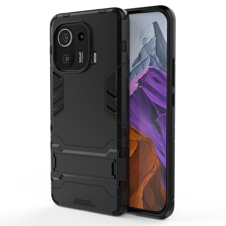 Shockproof PC + TPU Protective Case with Hidden Holder, For OnePlus 9R, For Xiaomi Mi 11 Pro