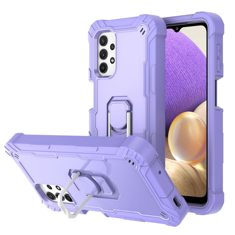 PC + Rubber 3-layers Shockproof Protective Case with Rotating Holder, For Samsung Galaxy A02s, For Samsung Galaxy A12 5G, For Samsung Galaxy A32 5G, For Samsung Galaxy A72 5G / 4G