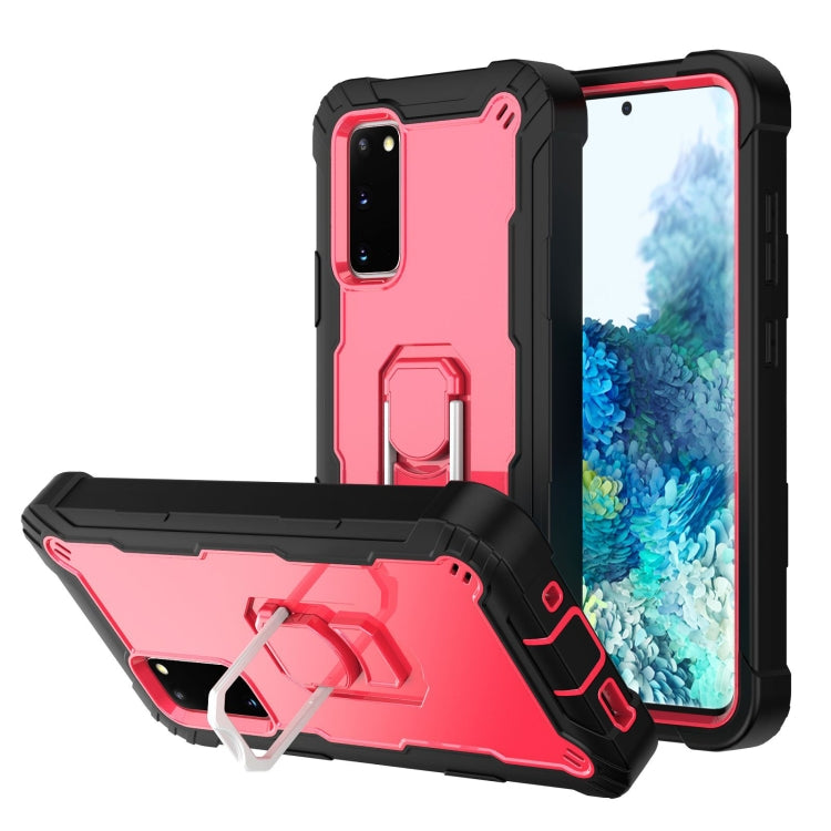 PC + Rubber 3-layers Shockproof Protective Case with Rotating Holder, For Samsung Galaxy S20 FE / FE 5G, For LG Velvet