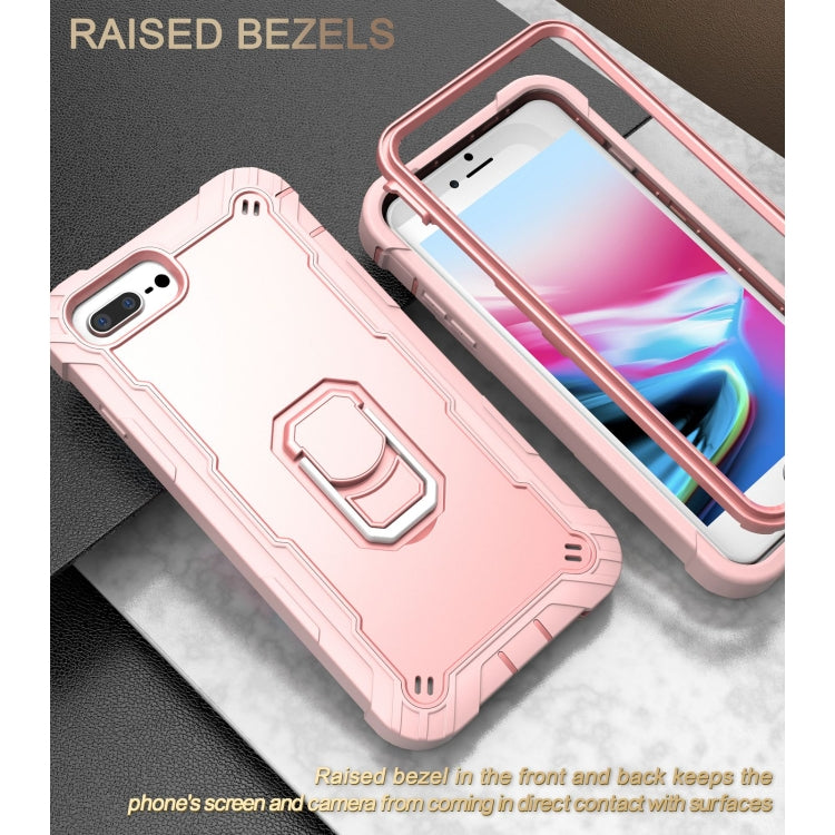 PC + Rubber 3-layers Shockproof Protective Case with Rotating Holder, For iPhone 8 Plus / 7 Plus, For iPhone 11, For iPhone 11 Pro, For iPhone 11 Pro Max