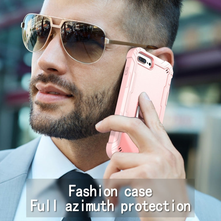 PC + Rubber 3-layers Shockproof Protective Case with Rotating Holder, For iPhone 8 Plus / 7 Plus, For iPhone 11, For iPhone 11 Pro, For iPhone 11 Pro Max
