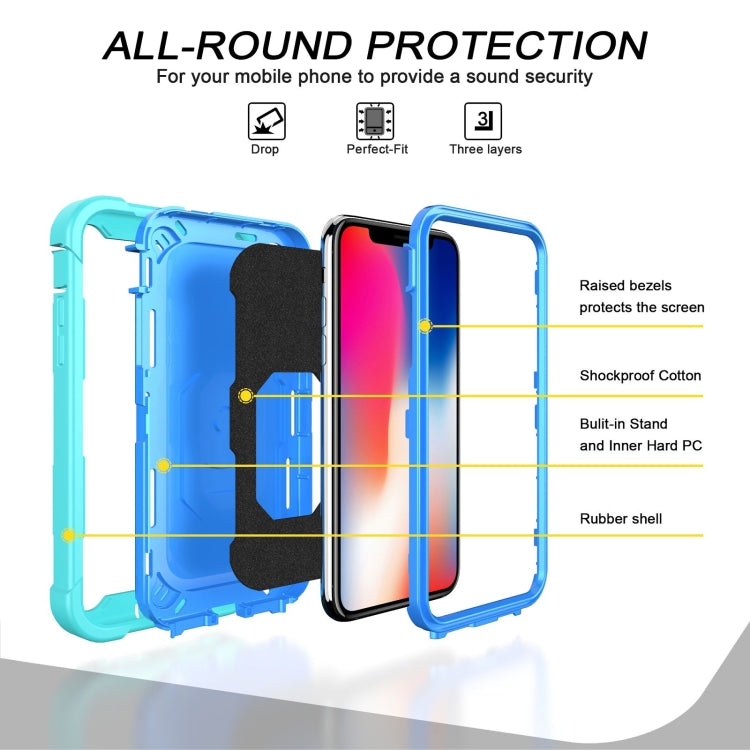 PC + Rubber 3-layers Shockproof Protective Case with Rotating Holder, For iPhone XS / X, For iPhone XR, For iPhone XS Max