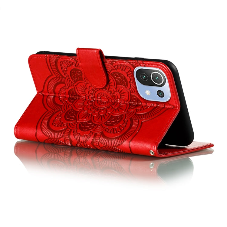 Mandala Embossing Pattern Horizontal Flip PU Leather Case with Holder & Card Slots & Walle & Lanyard, For Xiaomi Mi 11 Lite, For Xiaomi Mi 11 Pro, For Xiaomi Redmi Note 10 5G