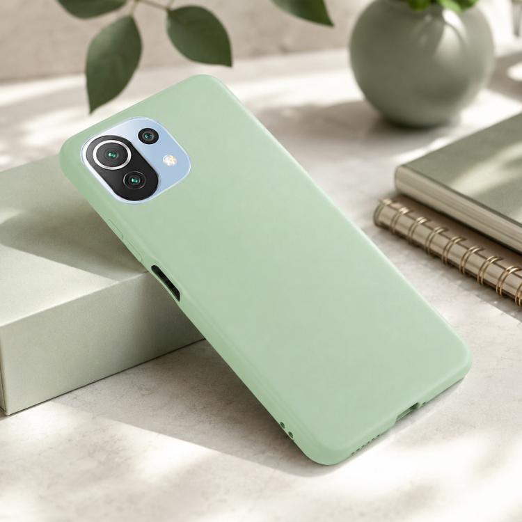 Solid Color Liquid Silicone Dropproof Full Coverage Protective Case, For Xiaomi Mi 11 Lite