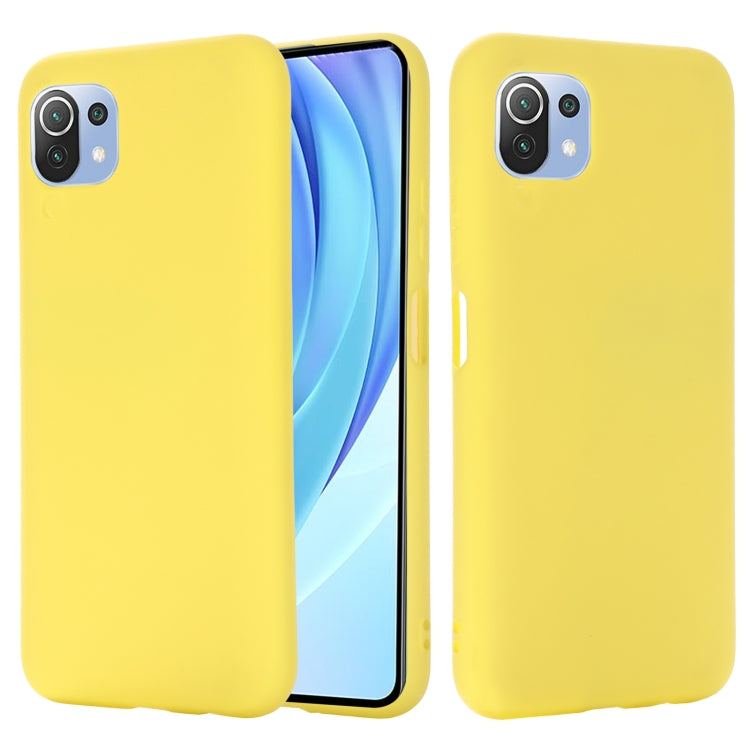 Solid Color Liquid Silicone Dropproof Full Coverage Protective Case, For Xiaomi Mi 11 Lite