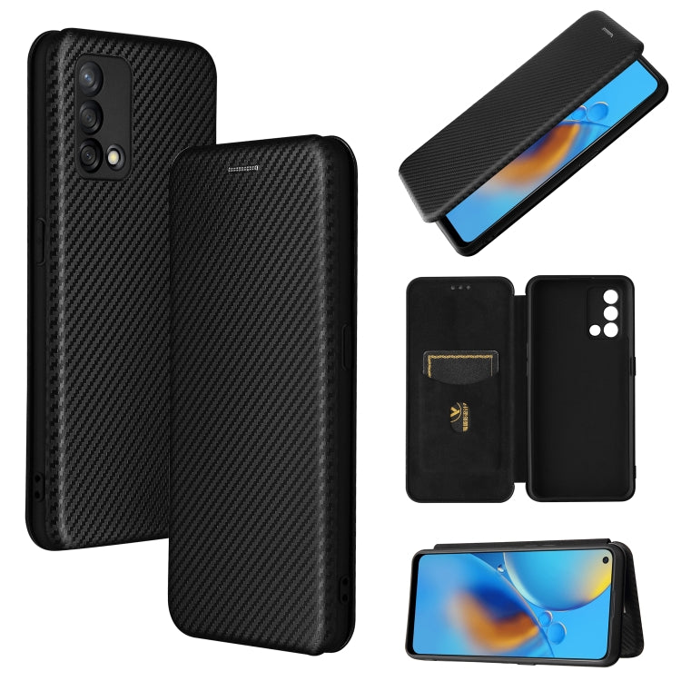 Carbon Fiber Texture Magnetic Horizontal Flip TPU + PC + PU Leather Case with Card Slot, For OPPO F19 / A74 4G, For Blackview A70 (2021)