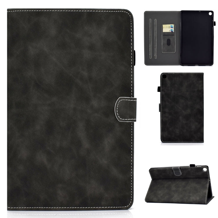 Cowhide Texture Horizontal Flip Leather Case with Holder & Card Slots & Pen Slot, For Samsung Galaxy Tab A7 Lite T220