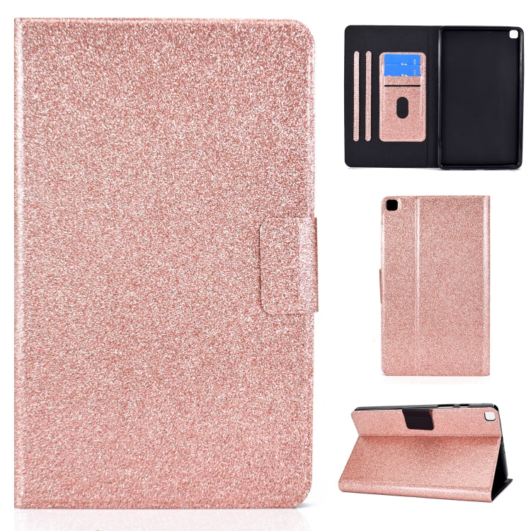 Glitter Horizontal Flip Leather Case with Holder & Card Slots, For Samsung Galaxy Tab A7 Lite T220