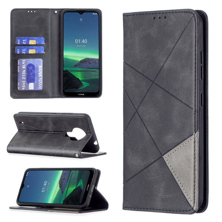 Rhombus Texture Horizontal Flip Magnetic Leather Case with Holder & Card Slots & Wallet, For Samsung Galaxy S21 FE, For Nokia G20 / G10, For Nokia 1.4