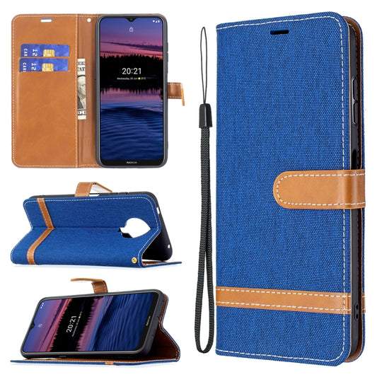 Color Matching Denim Texture Horizontal Flip Leather Case with Holder & Card Slots & Wallet & Lanyard, For Nokia G20 / G10, For Nokia 1.4, For Xiaomi Mi 11i / Poco F3 / Redmi K40, For Samsung Galaxy S21 FE, For Nokia G20
