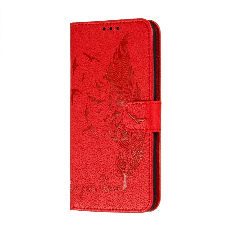 Litchi Texture Feather Embossing Pattern Horizontal Flip Leather Case with Holder & Card Slots & Wallet & Photo Frame & Lanyard, For Samsung Galaxy A22 4G, For Samsung Galaxy A22 5G, For Samsung Galaxy A82 5G, For Samsung Galaxy S21 FE
