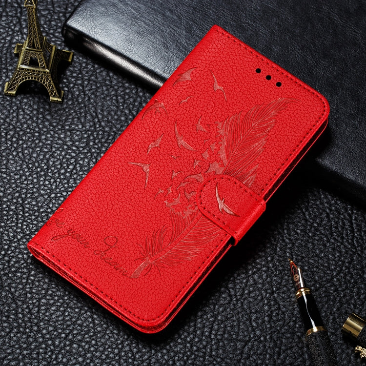 Litchi Texture Feather Embossing Pattern Horizontal Flip Leather Case with Holder & Card Slots & Wallet & Photo Frame & Lanyard, For Samsung Galaxy A22 4G, For Samsung Galaxy A22 5G, For Samsung Galaxy A82 5G, For Samsung Galaxy S21 FE